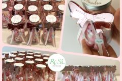 Bottigliette Confetti con fiocco in plex