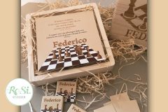 Scatola Regalo con cioccolatini incartati-Scacchi