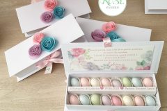 Scatola Degustazione Confetti con  fiori in carta