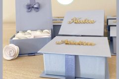 Scatola Degustazione Confetti con rosa in carta-Roses