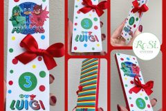 Book Box con matita arcobaleno con personaggio in legno-Super Pigiamini