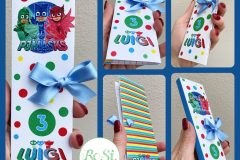Book Box con matita arcobaleno con personaggio in legno-Super Pigiamini