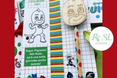 Book Box con matita arcobaleno con personaggio in legno-Super Pigiamini