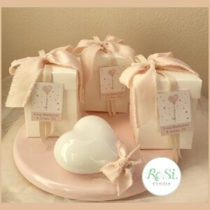 Cuore in ceramica con scatola